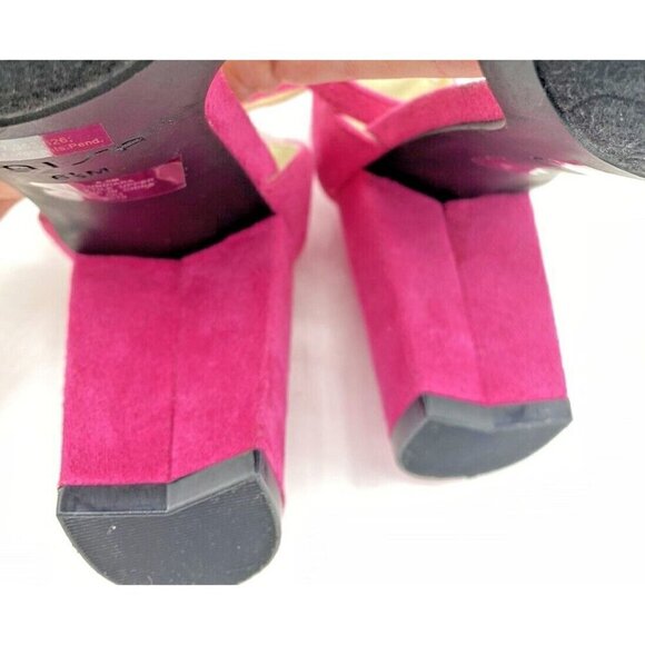 Unisa UnDiara Sandals Pink Fuchsia Ruffle Ankle Strap Heel Barbie BratzSz 6.5 M - Picture 14 of 16